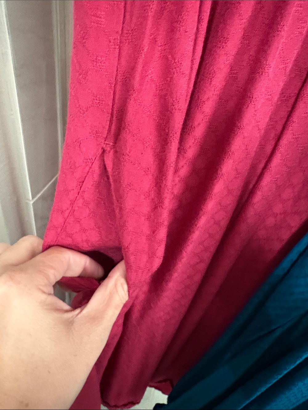 Croft and Borrow Size Large- Smocked Tank Midi Dress - Black, Teal, Fuchsia - Picture 7 of 7